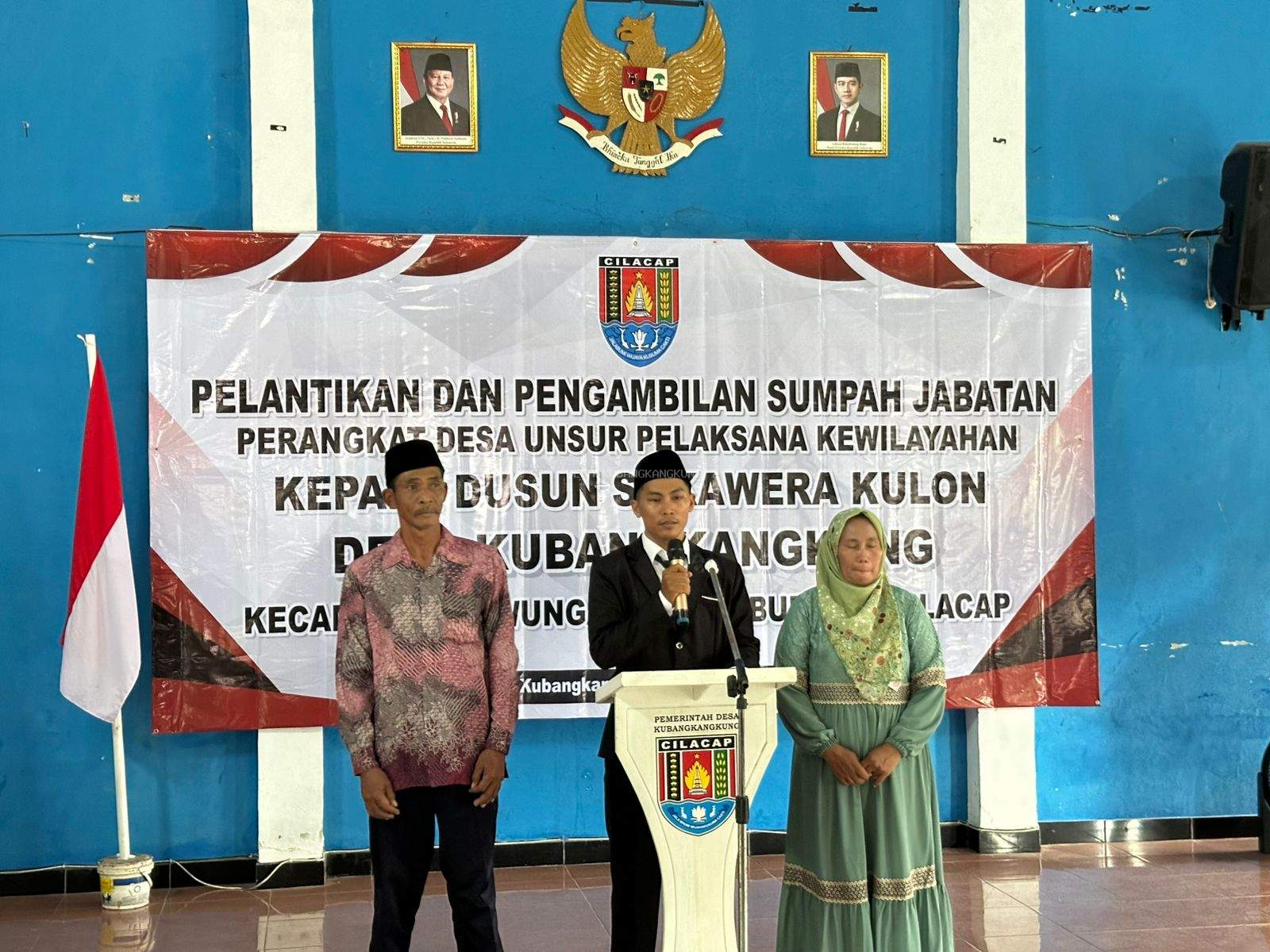 Pelantikan Dan Pengambilan Sumpah Jabatan Perangkat Desa Unsur Pelaksana Kewilayahan Kepala Dusun Sokawera Kulon Desa Kubangkangkung Kecamatan Kawunganten, Kabupaten Cilacap