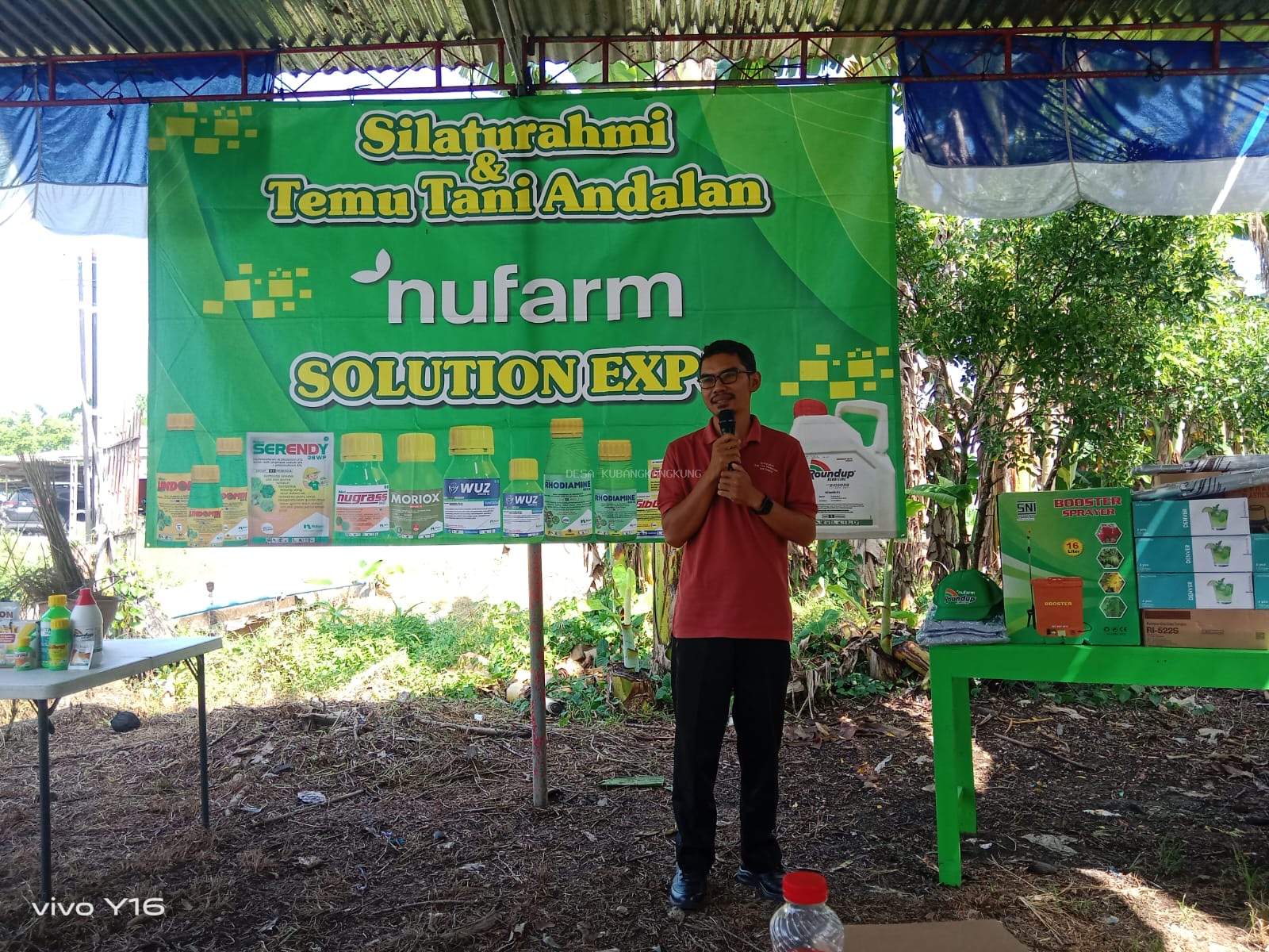 Sambutan Pj. Kades Dalam Acara Silaturahmi dan Temu Tani andalan di Poktan Suka dadi Dsn. Kubangkangkung Kidul bersama PT.Nufarm